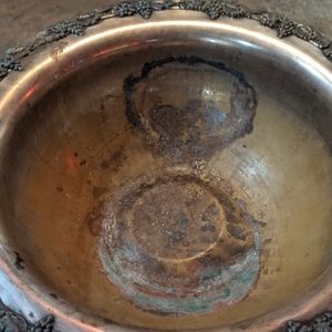 Large metal bowl
